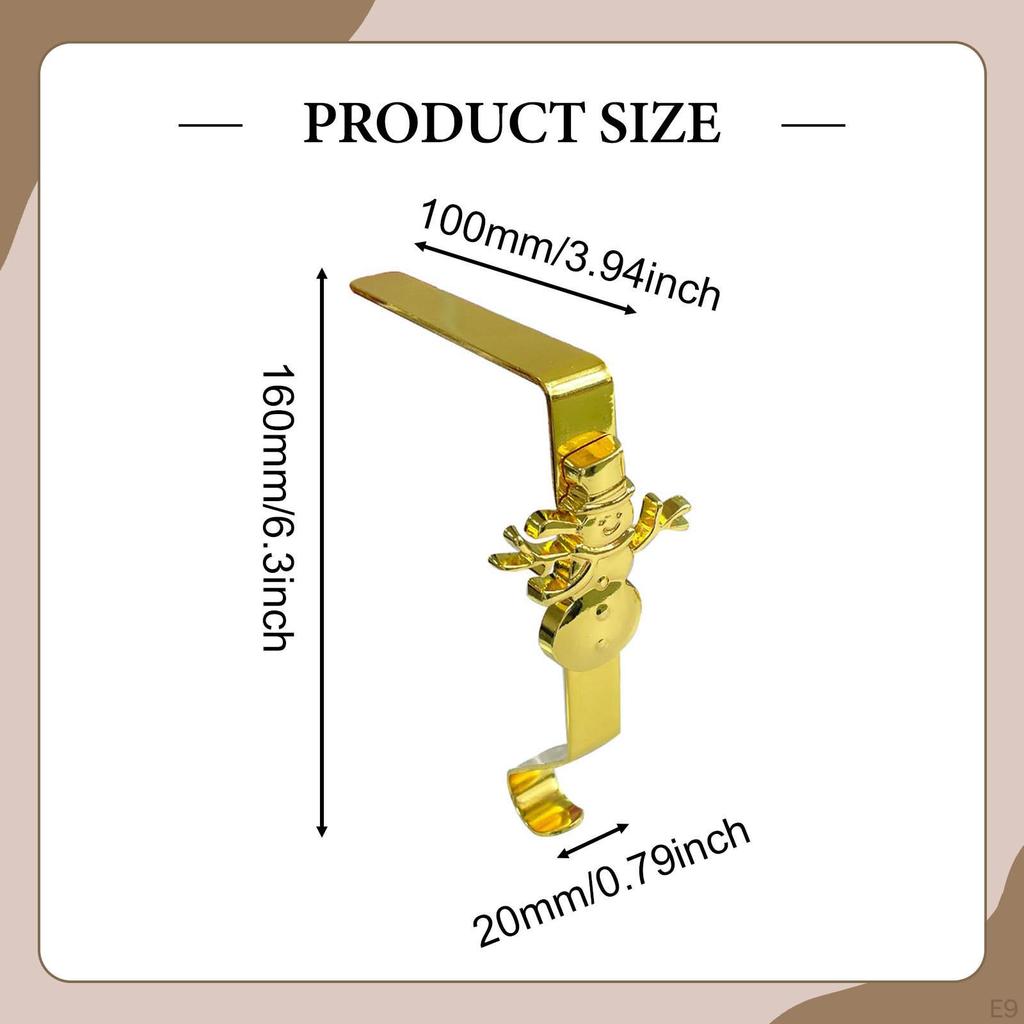 Vánoční držáky na punčochy Krbové závěsy Protiskluzové háčky na girlandy Závěsné punčochy