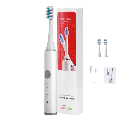 Wuasrgih Electric Toothbrush for Adults, Travel Electric Toothbrush - Adult Electric Toothbrush with 5 Modes | Lightweight Vibrating Toothbrush with S
