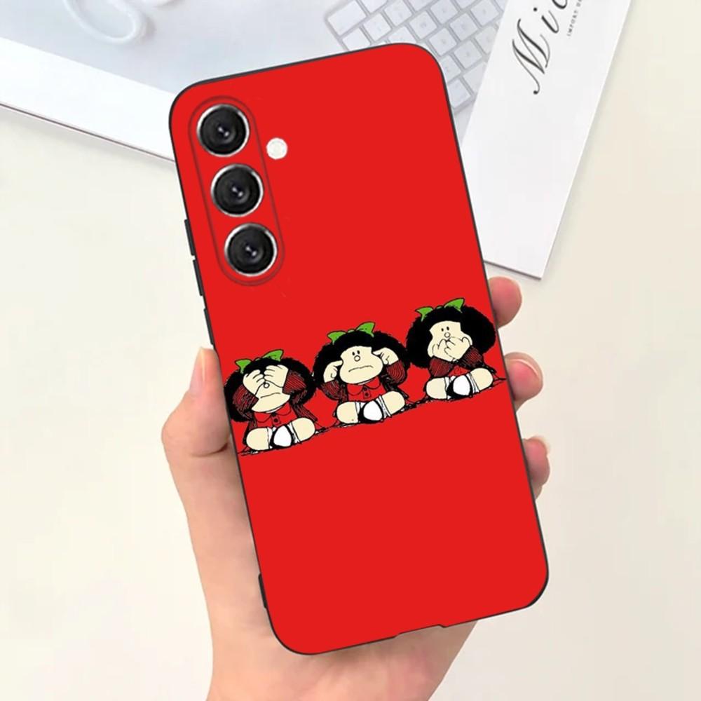 Anime M-Mafalda Phone Case For Samsung S25,S24,S21,S22,S23,S30,Ultra,S20,Plus,Fe,Lite,Note,10,9,5G Black Cover