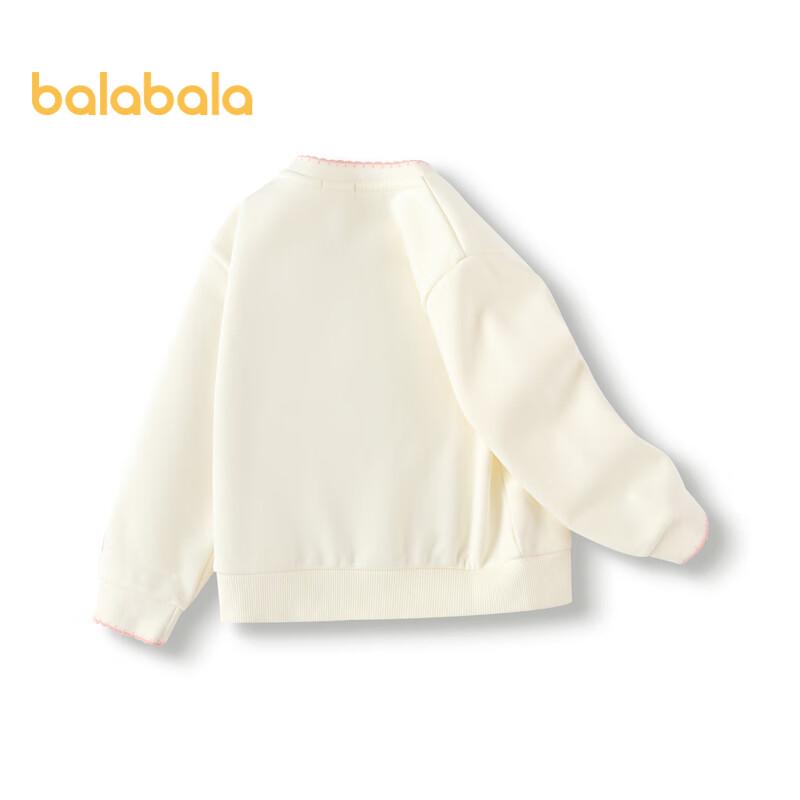 Balabala Girls' Fleece-Lined Cartoon Winter Sweatshirt