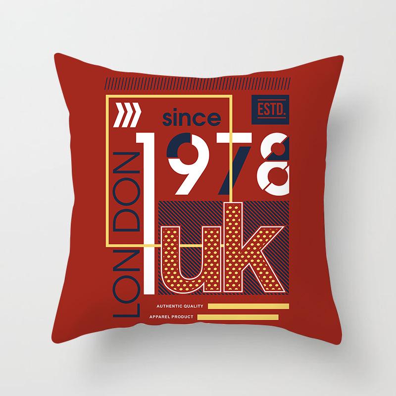 Nordic Black Letter Pillow Cushion Cover Living Room Sofa Car Pillow Cover Home Furnishings