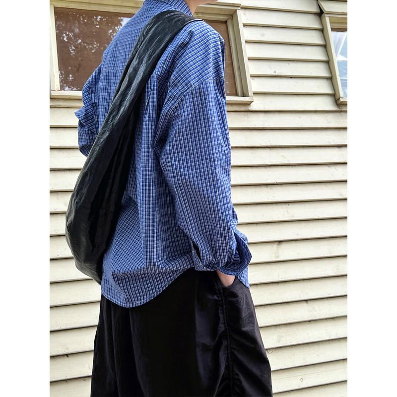 Womens Oversized Cotton Plaid Shirt Jacket 2025 Casual Long Sleeve Button-Up Top