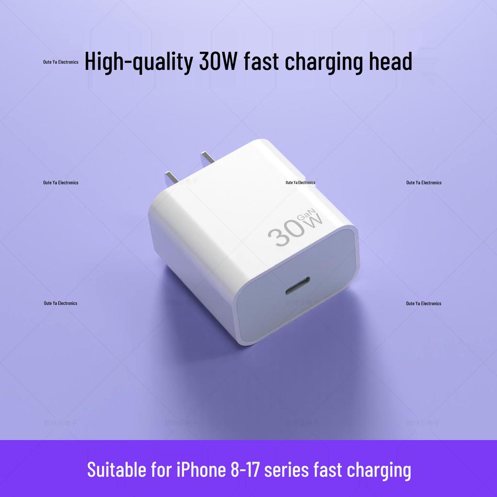 Gallium Nitride 30W PD Charger for Apple Devices - 3C Certified, New Standard Fast Charging Headset