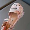 Children Sweet Sandal 2024 Summer New Girls Retro Versatile Princess Shoes Kids Cute Embroidered Leather Shoes for Party Wedding