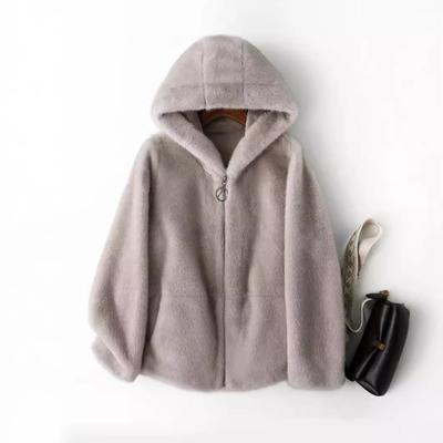 Winter Women's Short Faux Fur Hooded Thickened Coat