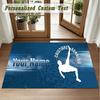 Crystal Velvet Square Rug Custom NameCristiano Ronaldo Pattern Non Slip Home Floor Decor Rug