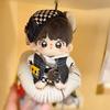 Niannyyhouse 10cm Stuffed Toy Clothes Black and White Trail Suit Beret Hoodie Shorts Vest Cotton Doll Clothes Dress-up