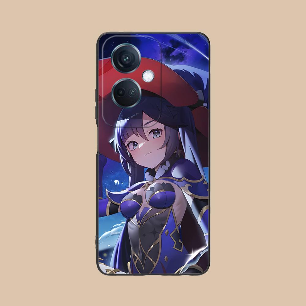 Game GI Mona Matte TPU Mobile Phone Case for OPPO Reno 14 13 12 11 10 9 8 7 6 5 F T Pro 5G Colorful Printing Cover