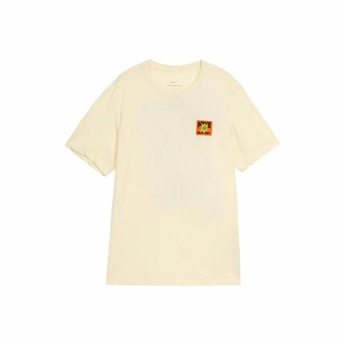 Men's White Nike Logo Print Crew Neck T-Shirt