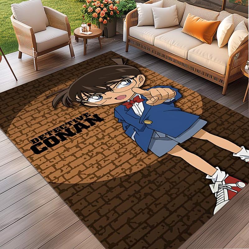 Detective Conan Print Rug, Washable Floor Carpet, For Entryway Dorm Laundry Room Office Study, Home Decor Birthday Christmas Gift