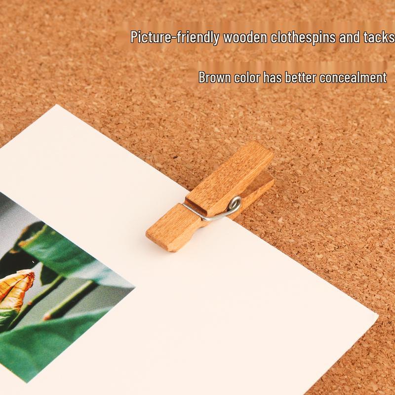 Creative Wooden Push Pin Clips for Felt, Cork Boards, Photo Walls, Message and Bulletin Boards - Perfect for Fixing Photos and Notes.