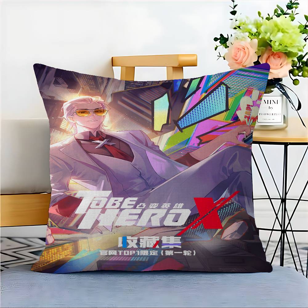 To Be Hero X Anime Pillow Covers Cartoon Sofa Decorative Home Double-sided Printing Short Plush Cute Cushion Cover