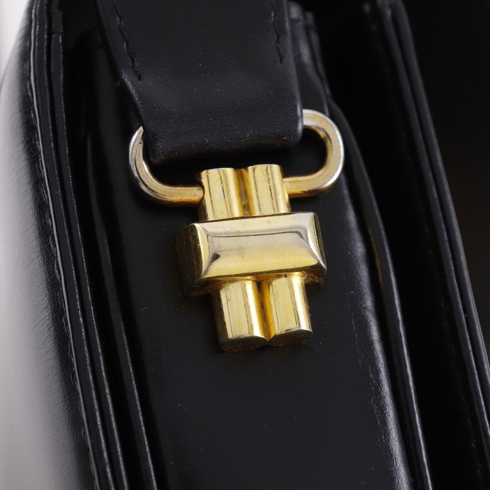 Gucci Old Gucci Shoulder Bag Vintage Black Calfskin Women Used