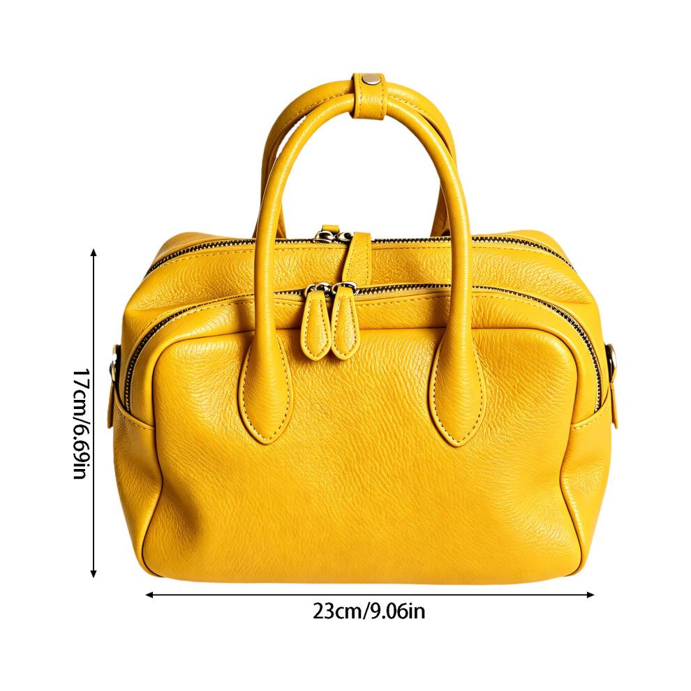 Women Satchel Purses and Handbags Leather Bostons Barrels-White