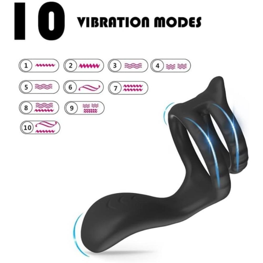 Penis Ring Vibrator Cock Rings Penis Sleeve Ejaculation Delay Male Chastity Sex Toys for Men Couple Anal Butt Plug Adult Goods