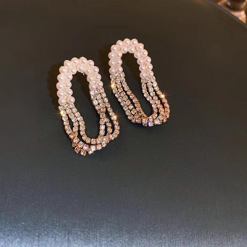 Koreanische Mode Lange Quaste Perlen Tropfen Ohrringe Für Frauen Schmuck Trend Neu Luxus Damen Herz Ohrringe Pendientes Geschenk