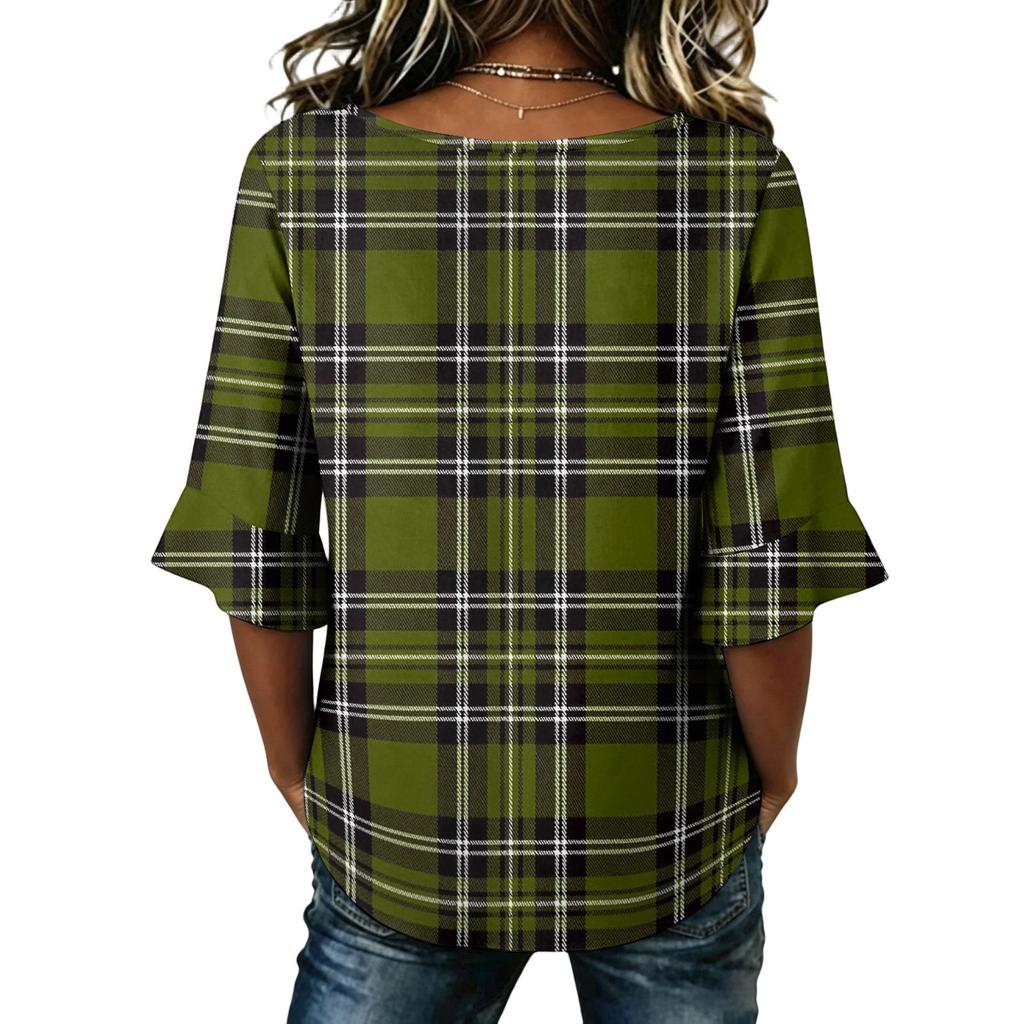 Plaid Button Down Long Sleeve Shirts for Women Casual Womens Long Sleeve Tops Loose Fit Long Sleeve T Shirt Women