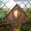2D Flat, 1pc Vintage Housewarming Gift Suitable for New Home Entryway, Retro Metal Welcome Sign - Aluminum Wall Decor with Entry Plate, Suitable for