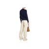 Polo Ralph Lauren FW22 Solid Color Zebra Embroidered Knit Cardigan Women cardigans Navy WMPOSWENDW20110-400