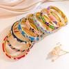 Bracelet Auspicious Cloud Flower Retro Enamel Color Bracelet Temperament Niche High Sense Does Not Fade Open Bracelet Accessories Women