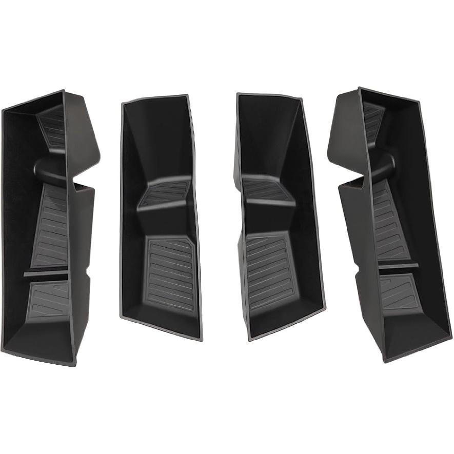 BestEvMod 4PCS Front & Rear Door Side Storage Organizer Compatible With Tesla Cybertruck 2025 2024 Interior Accessories Inner Door Handle Storage Ert