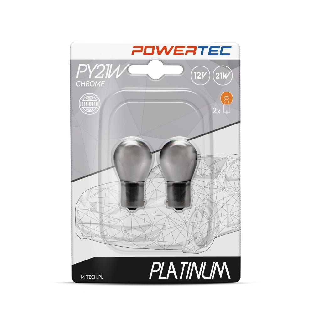 CHROME 21W PY21W orange turn signal bulbs BAU15S 2 pcs