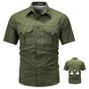 Sommer Herren Kurzarmhemd Atmungsaktiv Taktisches Arbeitshemd Tops Outdoor Casual Schnelltrocknend Multi-Pocket Camping Cargo Shirts
