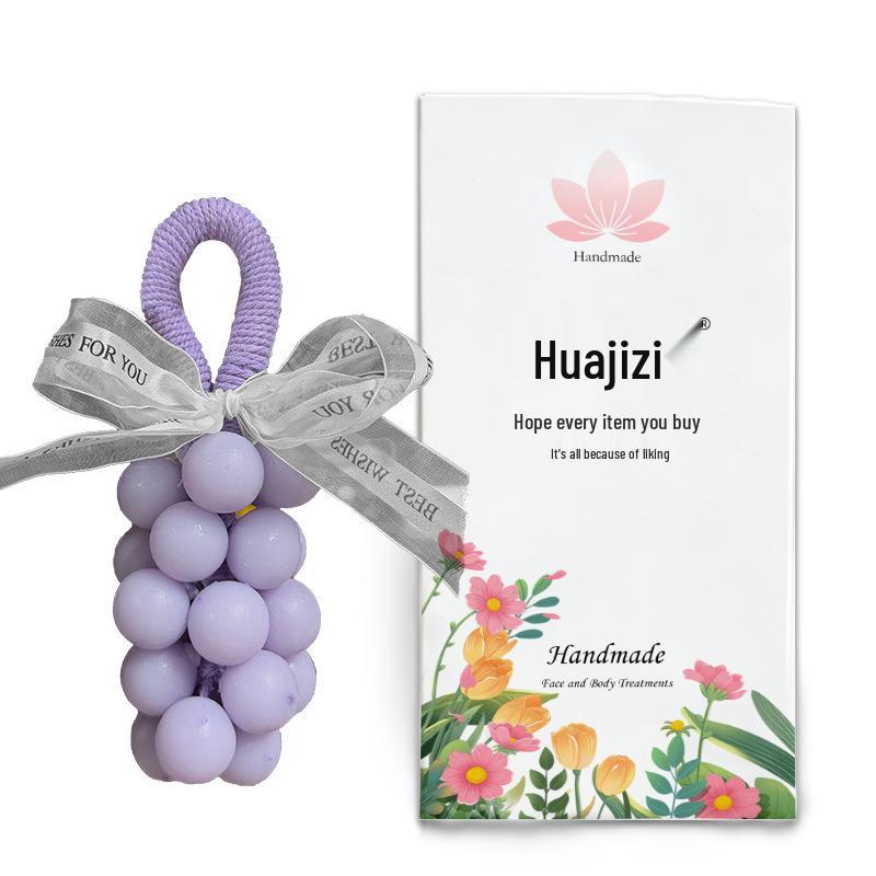 Handmade Crystal Grape Macaron Soap - Aroma Gift & Ornament for Teacher 200g