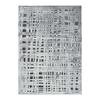 Living Room Rug with Relief Warp and Weft Pattern Grey 120x170