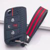 Soft Silicone Car Key Ring Strap for Volkswagen Golf 7 MK7 Tiguan MK2 Passat B8 Skoda Octavia A7 Anti Scratch Non Slip Grip Key Ring Holder Protector