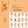 Yuezhen Rainbow Rose Large Journal Waterproof Vintage Floral PET Sticker Pack
