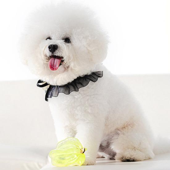 Pet Chew Toy with Built-in Sound Design Star Fruit Shape Bite-Resistant Clean Teeth Massage Gums Interactive Dog Toy