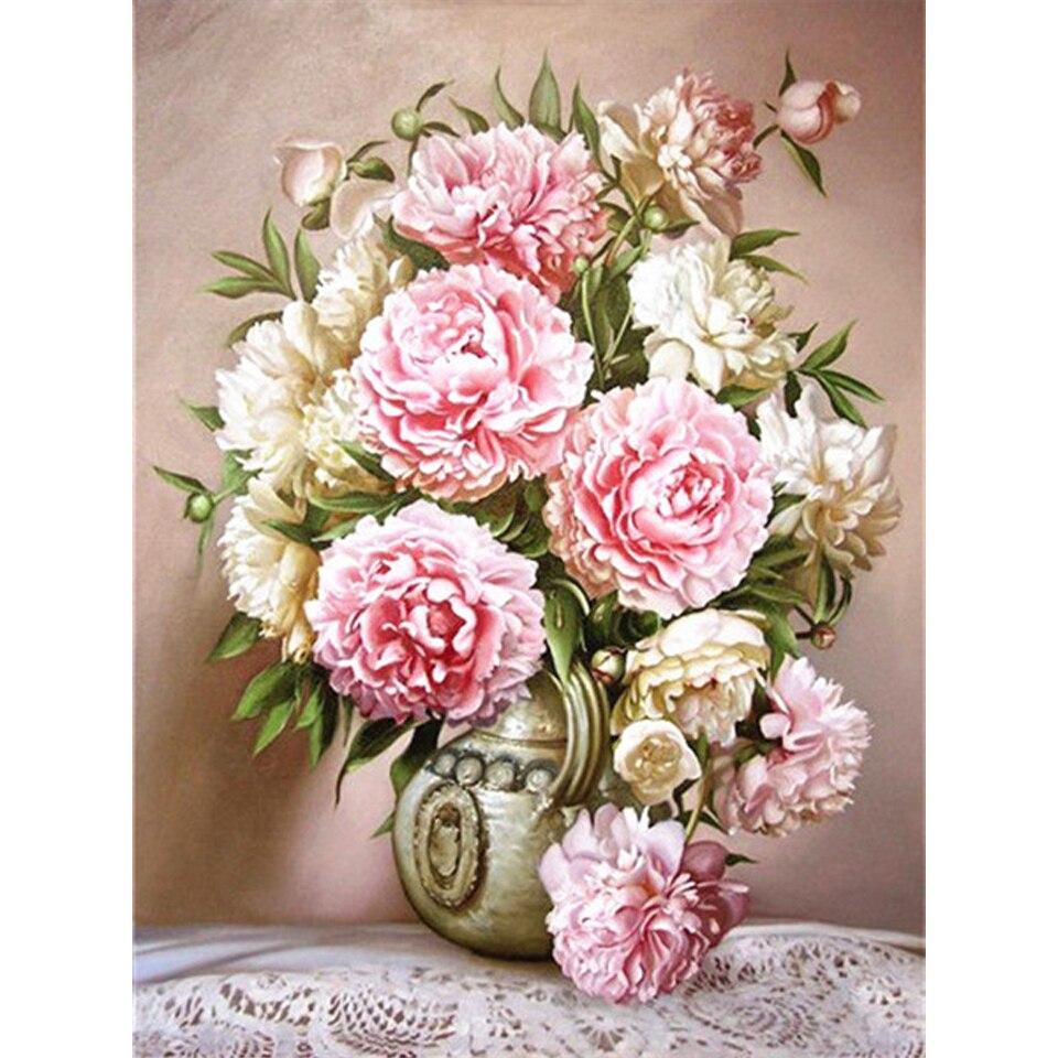 5D Diamond Painting Beautiful Flower Rhinestone Picture Kit Full Diamond Embroidery Mosaic Gift DIY Home Decoration