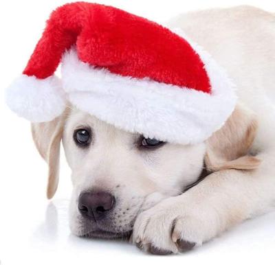 Christmas Pet Dog Cat Santa Hat Cosplay Hats  Pet Costume Ornaments   Christmas Party Pet Supplies Christmas Decorations