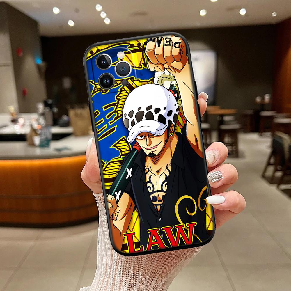One Piece Law New High-End Shell Phone Case for iPhone 16 15 14 13 12 Pro Max Plus Mini