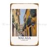 Gassen in Malaga Spanien Metallschild Kneipenwand Bar Höhle Designer Wohnzimmer Blechschild Poster