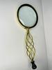 Antique Brass Magnifying Glass: Carved Handle, Vintage Decor
