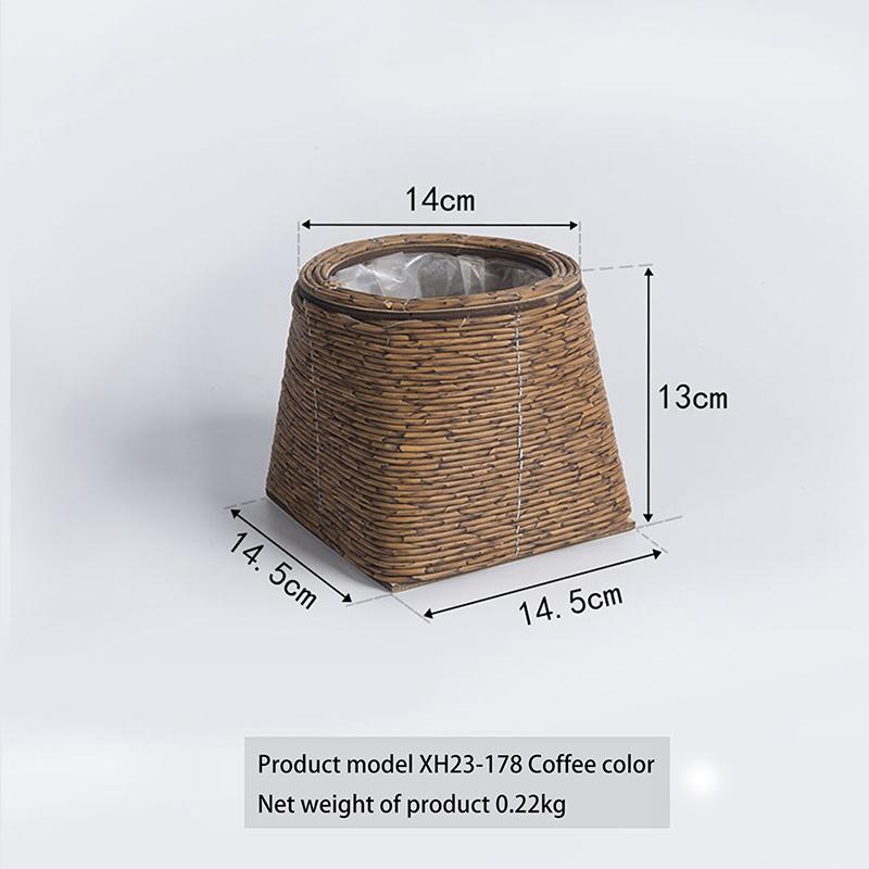 Hand Decorated Flower Pots, Indoor Rattan Plant Flower Pots, Desktop Decorations, Garden Flower Pots, And Flower Pots