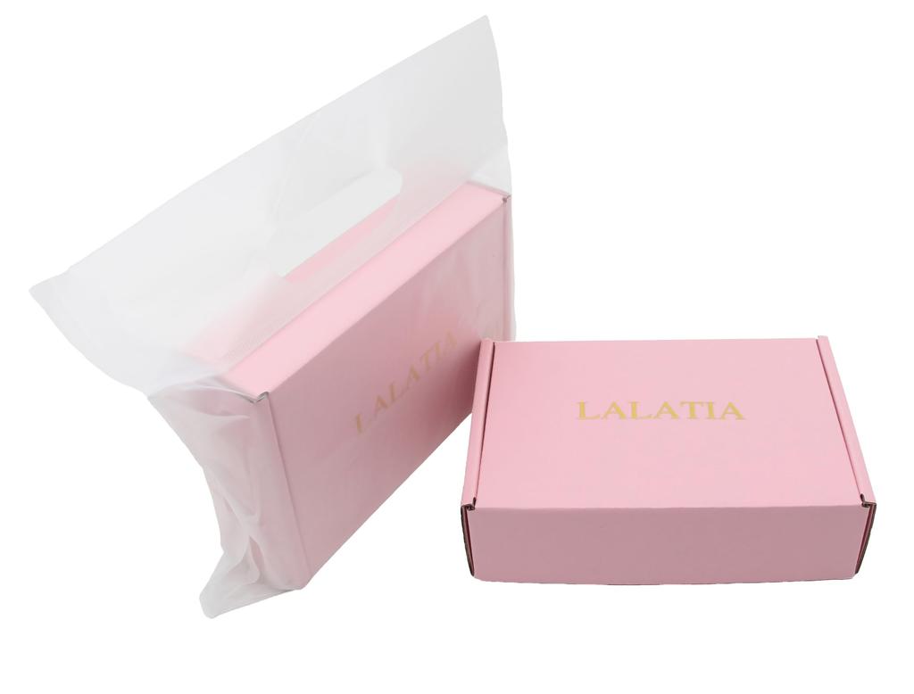 [lalatia] Women's Choker, Heart Collar with Padlock Ring, PU Leather (Wisteria & Silver)