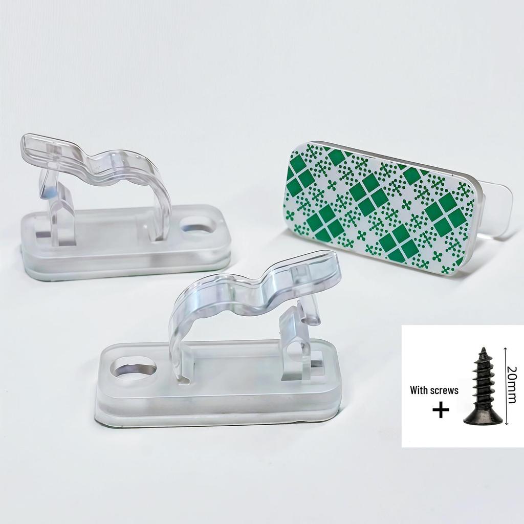 Nylon Adhesive Cable Management Clips - R-Type Crimp for Wire and Network Cables