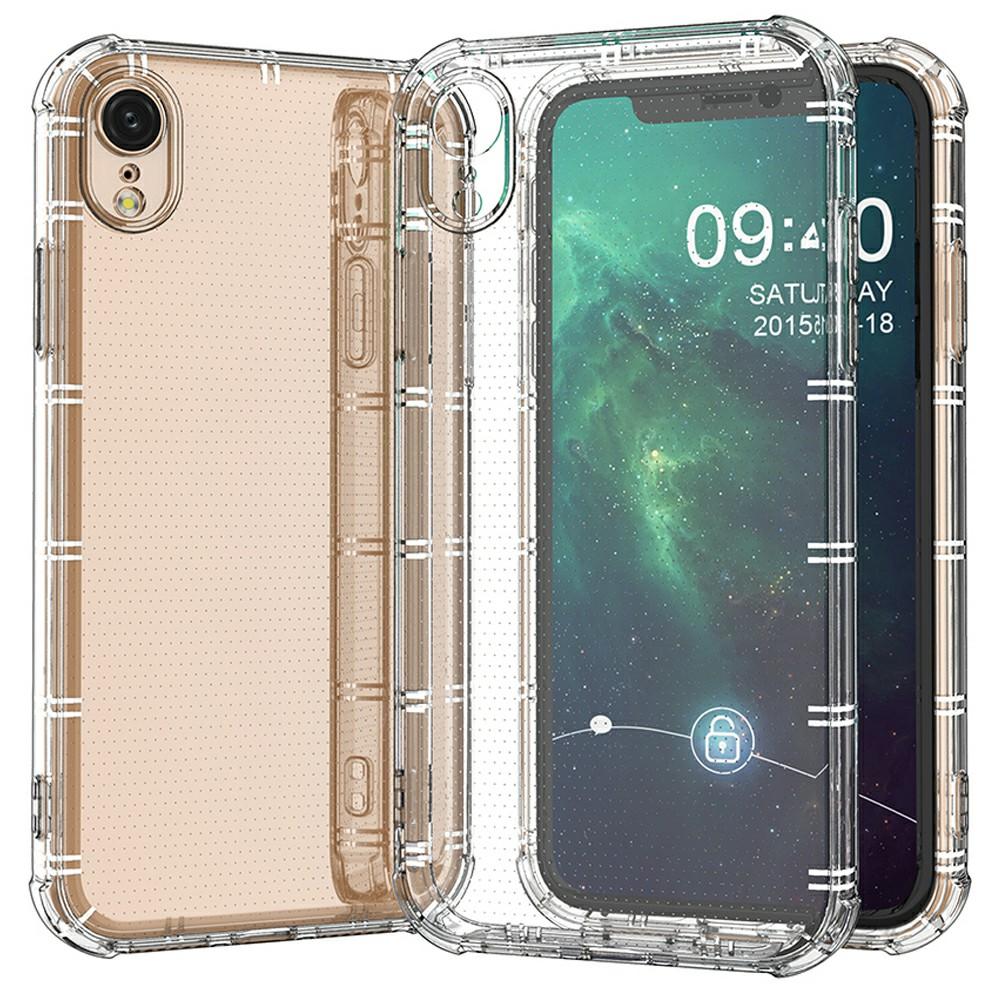 

SHANWO Чехол для iPhone XR Прямой край Прозрачный Противоударный ТПУ Задняя крышка для телефона A