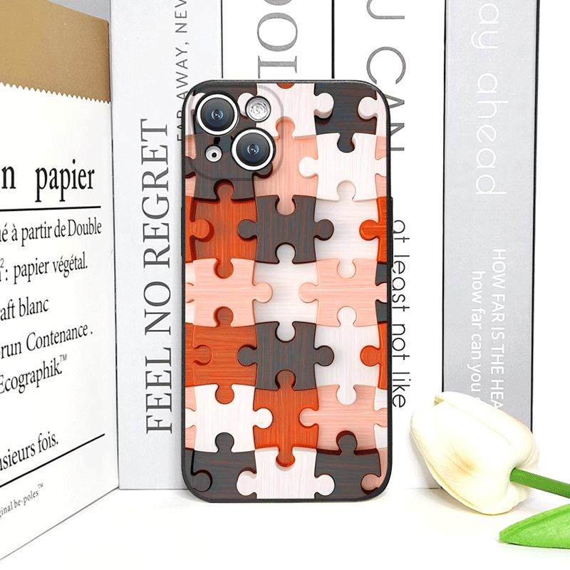 Stylish Artistic Puzzle Pattern Phone Case for iPhone 17 16 12 11 14 Plus 13 15 Pro Max Mini X XS Max XR Shockproof Soft Covers