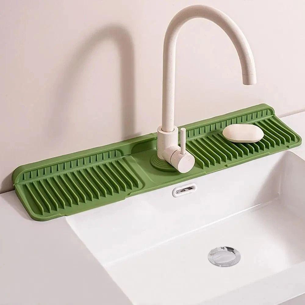 Non Slip Silicone Sink Drying Mat Quick Dry Water Drip Catcher Countertop Protector  Kitchen