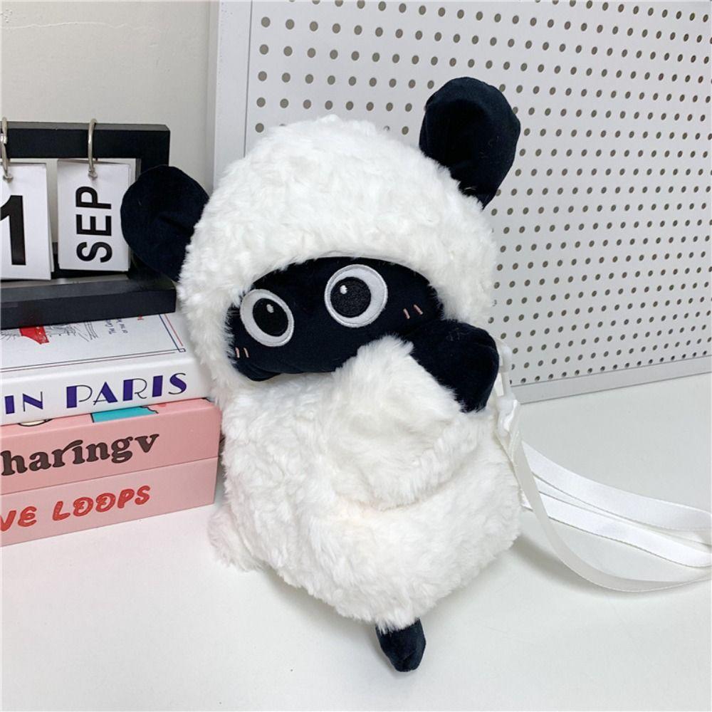 Soft Sheep Doll Shoulder Bag Kawaii Plush Backpack Shopping Animal Lamb Crossbody Bag  Students