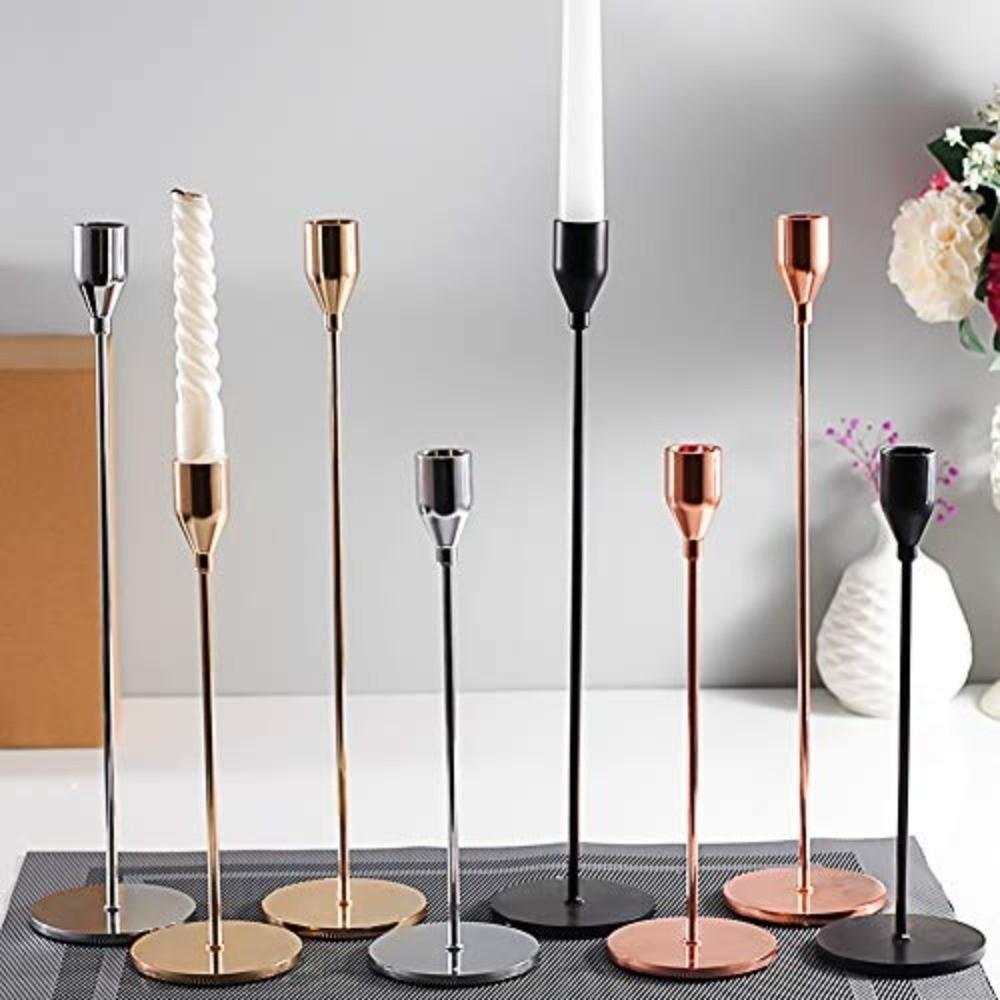 3Pcs/Set Metal Candle Holders Vintage Metal Candle Stand Candlestick Holders  Dining Table