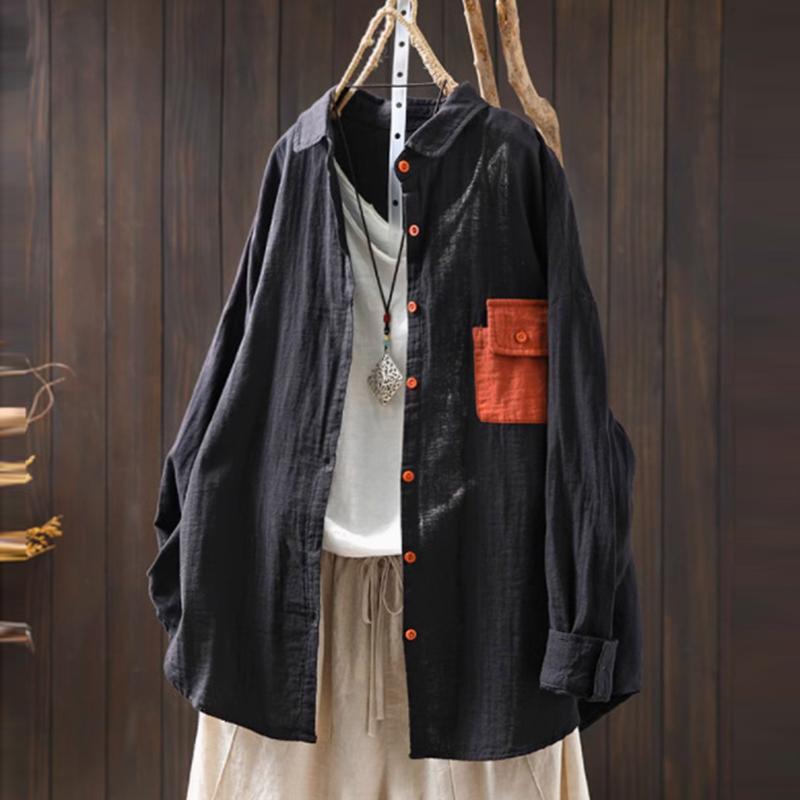 Women Long Sleeve Casual Shirt Arrival Spring Turn-down Collar Loose Female Basics Cotton Tops Shirts