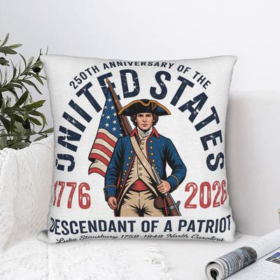 United States 1776- 250Th Anniversary Pillow Case Soft Pillow Cover Funny Pillowcases For Sofa Car Home Decor