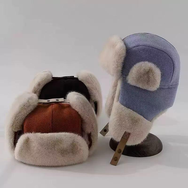 Lei Feng Fleece-Lined Warm Ear Protection Hat for Outdoor Winter Sports