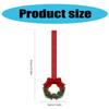 6Pcs Artificial Wreath 13cm Small Christmas Wreaths Ribbon Bows Wreath for Front Door Kitchen Cabinets Wall Window