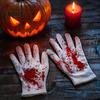 Reusable Party Props for Halloween Horror Gloves, Creepy Red Hand Cosplay Prop Party, Festive Atmosphere Decorations Spooky Costume Accessory Haunted
